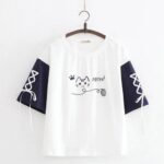 Meow Ladies Short Sleeve T-Shirt - Drop Shoulder - Image 2